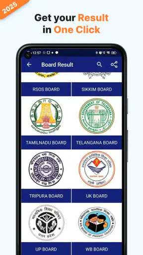 10th, 12th Board Result 2025 screenshot
