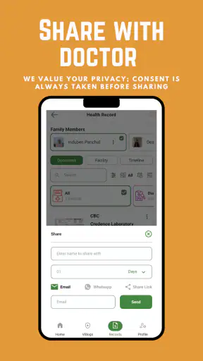 AarogyaOne ABHA PHR screenshot