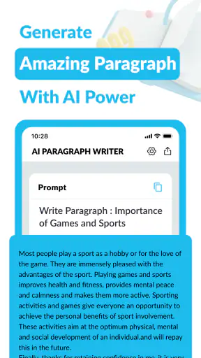 AI Paragraph Generator, Writer screenshot