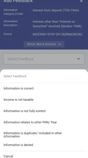 AIS for Taxpayers screenshot