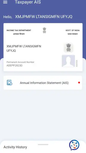 AIS for Taxpayers screenshot