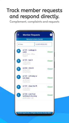AppSociety: Society Management screenshot