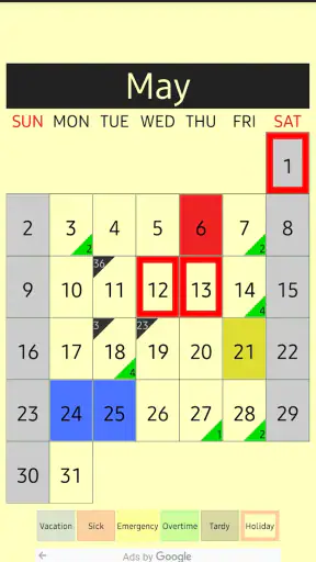 Attendance & Leave Tracker screenshot