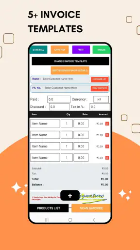 Bill Book Auto Calculate screenshot