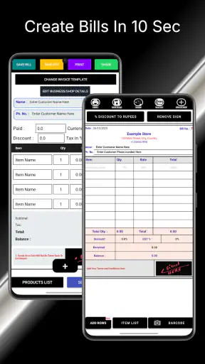 Bill Book Auto Calculate screenshot