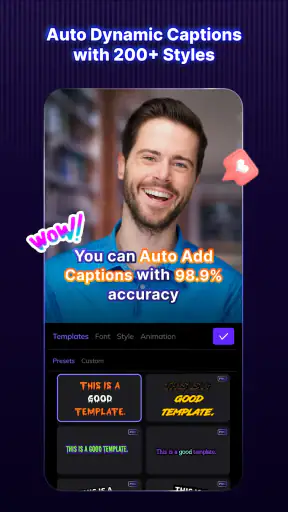 Blink Captions by Vozo AI screenshot
