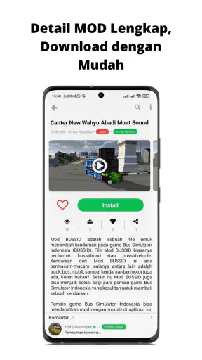 Bus Simulator MOD Wahyu Abadi screenshot