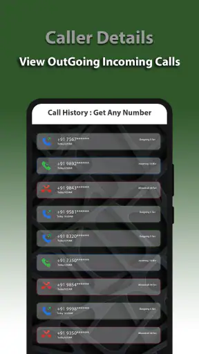 Call History Any Number Detail screenshot