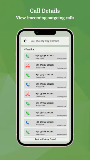 Call History of Any Number screenshot