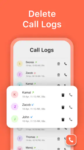 Call Log Delete-Backup Restore screenshot