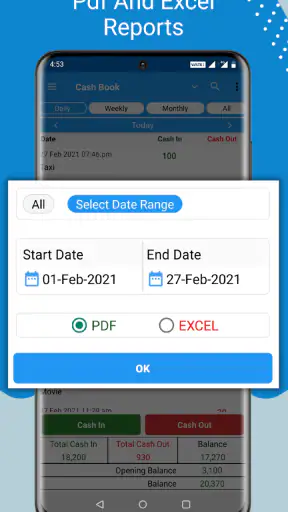 Cash Book- expense manager screenshot