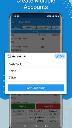 Cash Book- expense manager screenshot