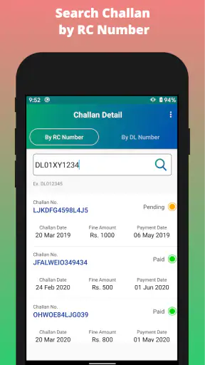 Challan, Vahan, RTO info:India screenshot