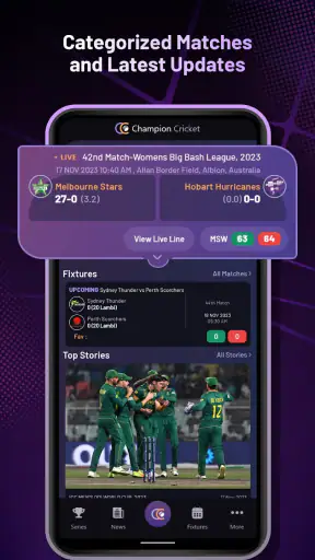 Champion Cricket Live Line screenshot