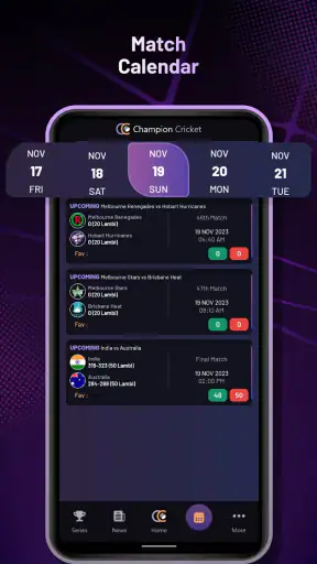 Champion Cricket Live Line screenshot