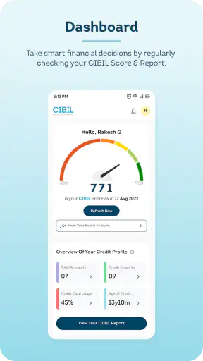 CIBIL® Score & Report screenshot