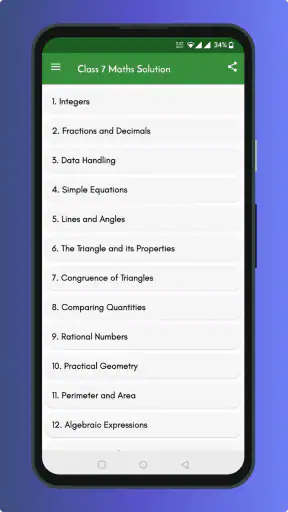 Class 7 Maths NCERT Solution screenshot
