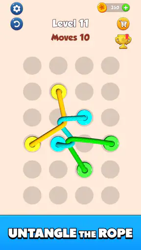 Color Tangled Rope 3D screenshot