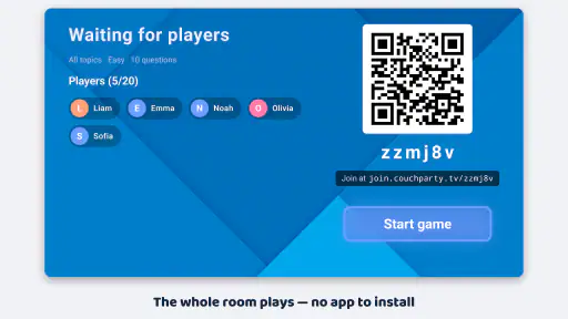 Couch Trivia Quiz party game screenshot