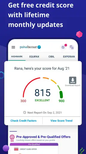 CreditScore, CreditCard, Loans screenshot