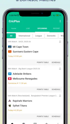 CricPlus -  Cricket Live Score screenshot