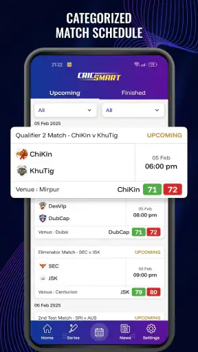 CricSmart - Cricket Live Line screenshot