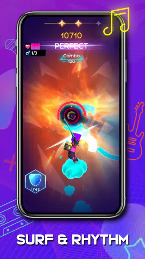 Cyber Surfer : रिदम यात्रा screenshot