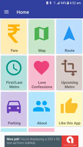 Delhi Metro Nav Fare Route Map screenshot