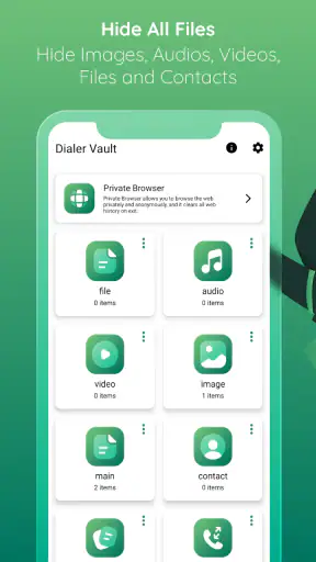 Dialer Vault Hide Photo Video screenshot