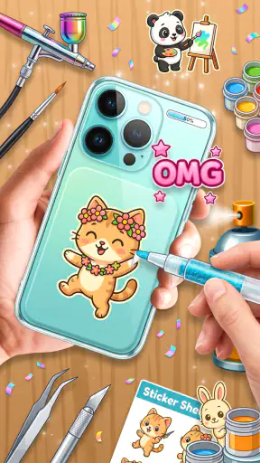 DIY Phone Case: Glow Art 3D screenshot