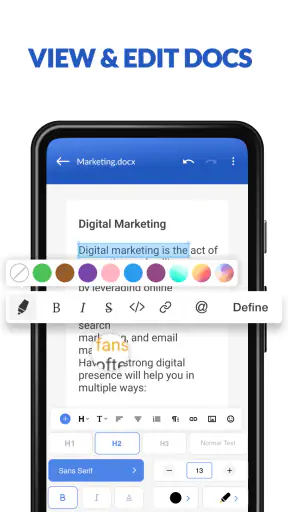 DOCX Editor: PDF, DOC, XLSX screenshot