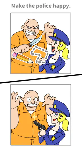 Draw Happy Police - Draw Games screenshot