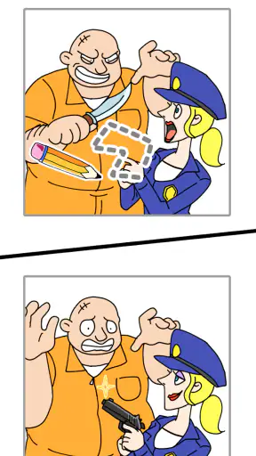Draw Happy Police - Draw Games screenshot