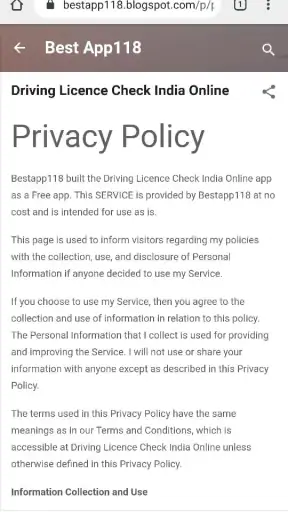 Driving Licence Check India screenshot