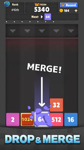 Drop The Number® : Merge Game screenshot