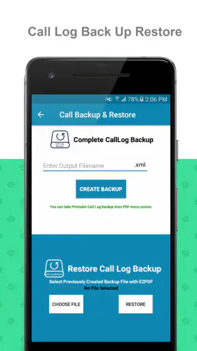 E2PDF SMS Call Backup Restore screenshot