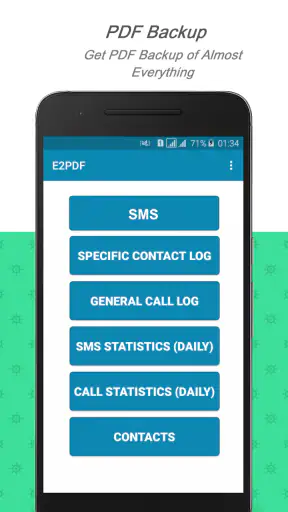 E2PDF SMS Call Backup Restore screenshot
