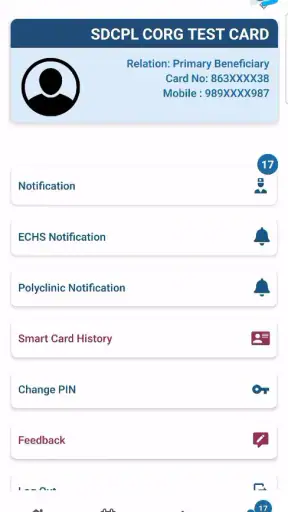 ECHS Beneficiaries App screenshot