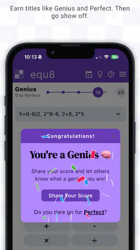 Equ8: Daily Math Puzzle screenshot