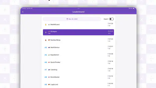 Equ8: Daily Math Puzzle screenshot