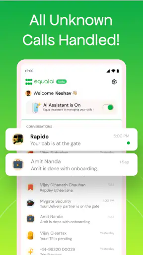 Equal AI - AI Call Assistant screenshot