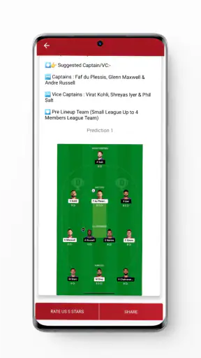 Fantasy247-Team Prediction App screenshot