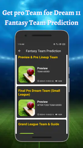 FantasyWarrior: Prediction App screenshot