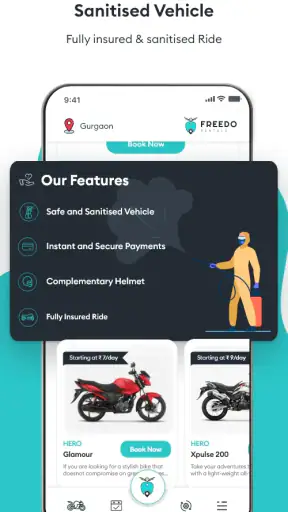 Freedo Rentals Bike Rental App screenshot
