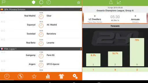 Futbol24 soccer livescore app screenshot