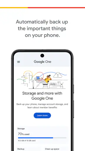Google One screenshot