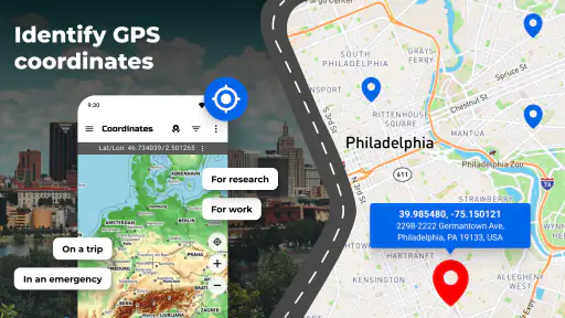 GPS Coordinates Locator Map screenshot