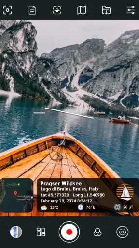 GPS map video camera screenshot