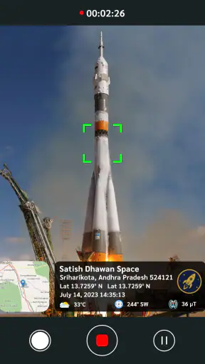 GPS map video camera screenshot