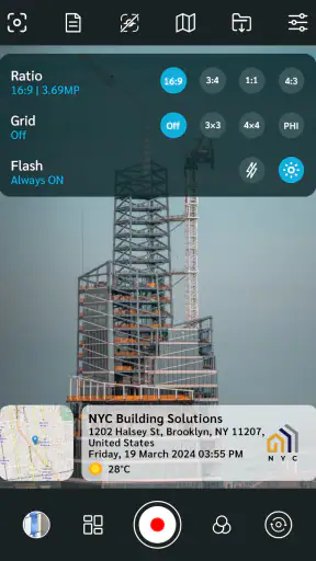 GPS map video camera screenshot